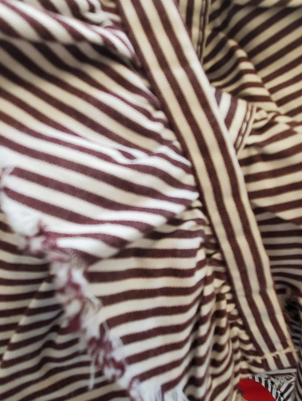 Tommy Hilfiger Women's Brown Stripe Button-Up Shirt Size Large - Picture 5 of 10